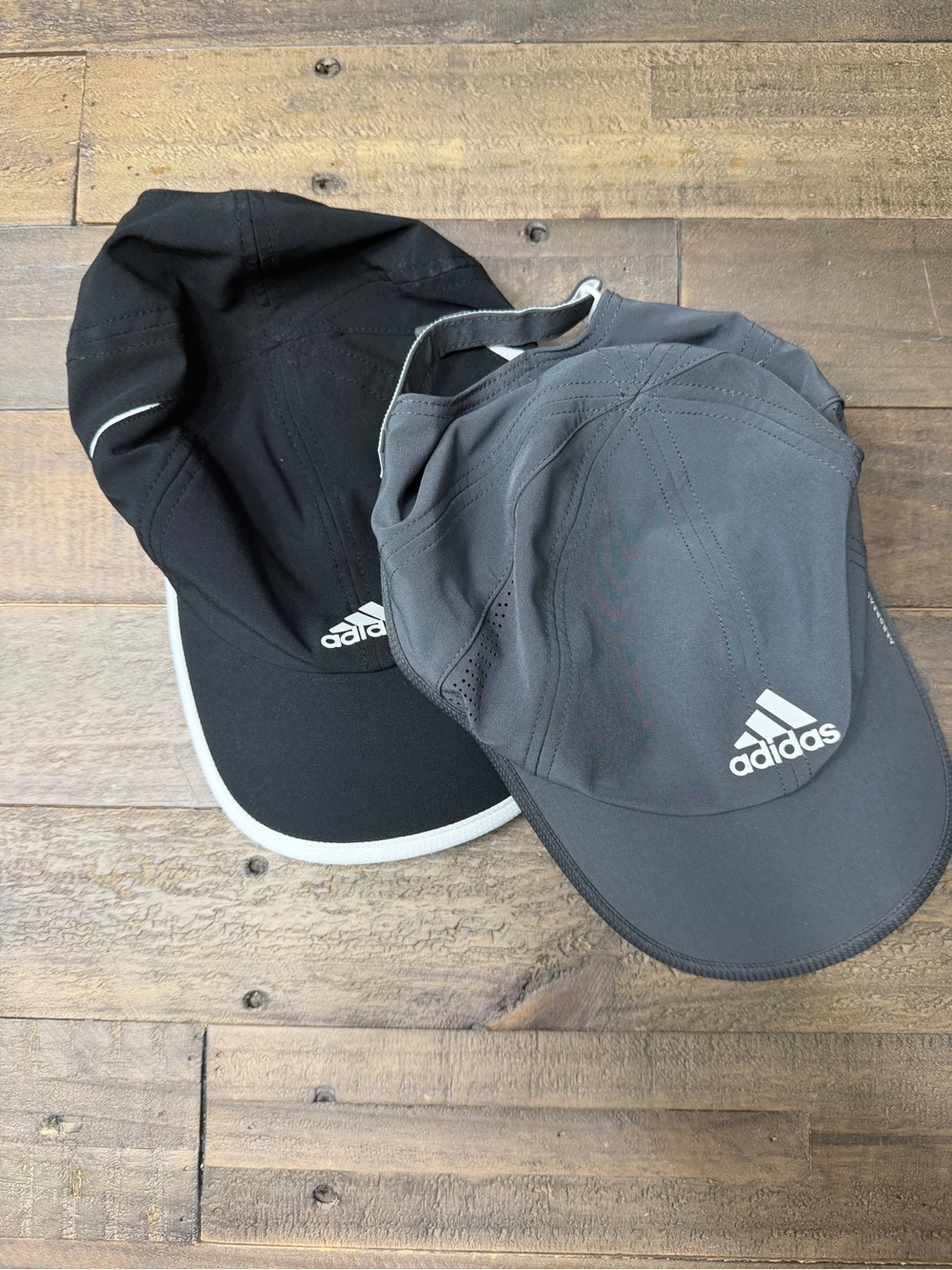 adidas Black and Gray Performance Running Caps - 2 Pack